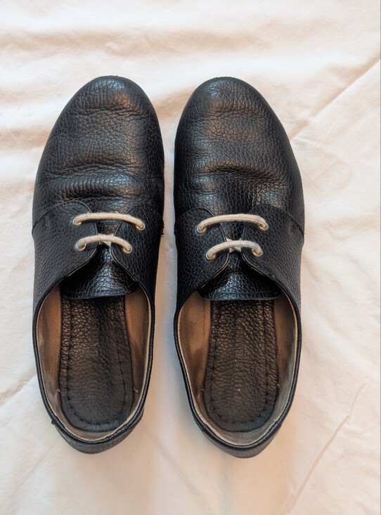 Poppy Barley Shoes - Poppy Barley Eyelet Oxford Pebble Black Size 7